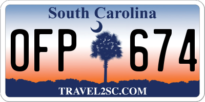 SC license plate OFP674