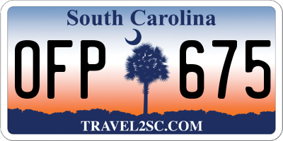 SC license plate OFP675