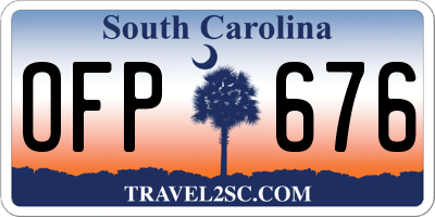 SC license plate OFP676