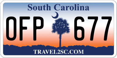 SC license plate OFP677