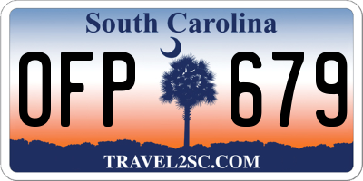 SC license plate OFP679