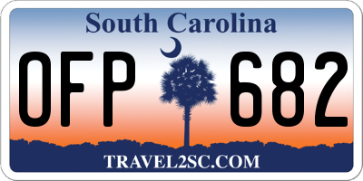 SC license plate OFP682