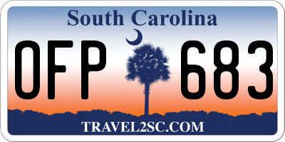 SC license plate OFP683