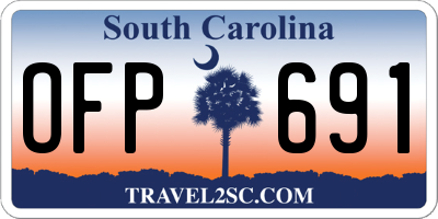 SC license plate OFP691