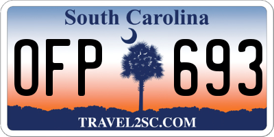 SC license plate OFP693
