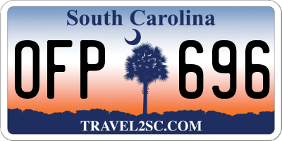 SC license plate OFP696