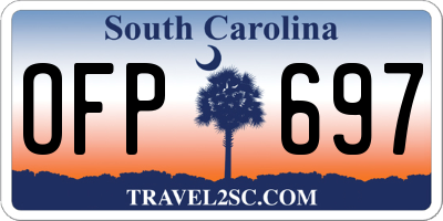 SC license plate OFP697