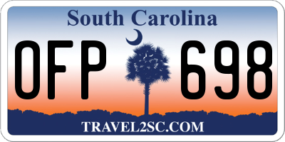 SC license plate OFP698