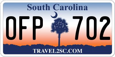 SC license plate OFP702