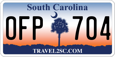 SC license plate OFP704