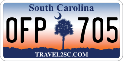 SC license plate OFP705