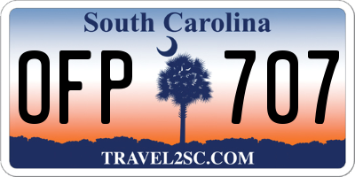 SC license plate OFP707