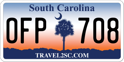 SC license plate OFP708