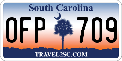 SC license plate OFP709