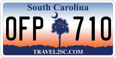 SC license plate OFP710