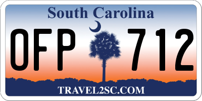 SC license plate OFP712