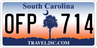SC license plate OFP714
