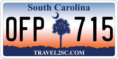 SC license plate OFP715