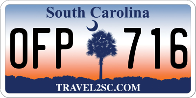 SC license plate OFP716