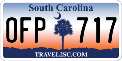 SC license plate OFP717