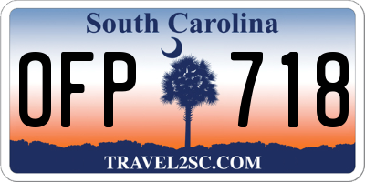 SC license plate OFP718
