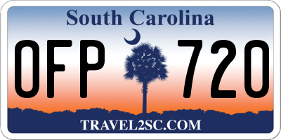 SC license plate OFP720