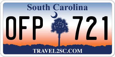 SC license plate OFP721