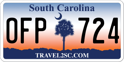 SC license plate OFP724