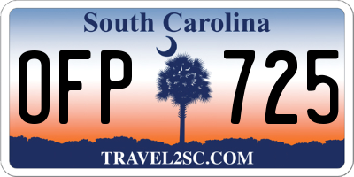 SC license plate OFP725
