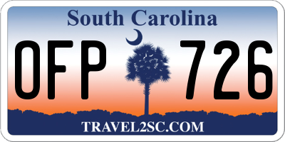 SC license plate OFP726
