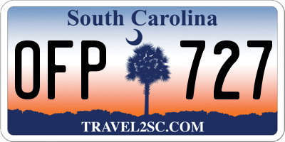 SC license plate OFP727
