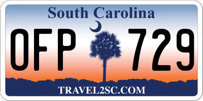 SC license plate OFP729
