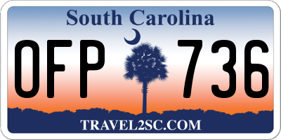 SC license plate OFP736