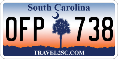 SC license plate OFP738