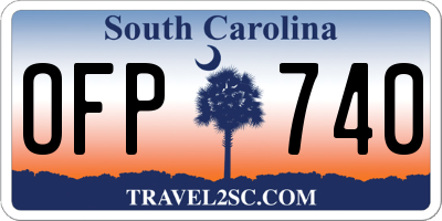 SC license plate OFP740