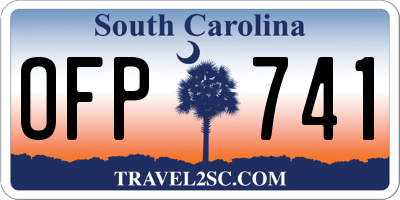 SC license plate OFP741