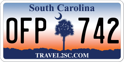 SC license plate OFP742