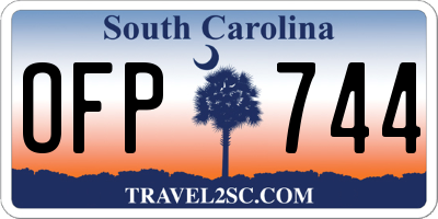 SC license plate OFP744