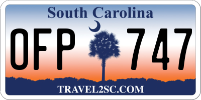 SC license plate OFP747