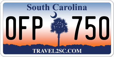 SC license plate OFP750