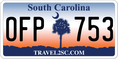 SC license plate OFP753