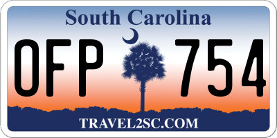 SC license plate OFP754