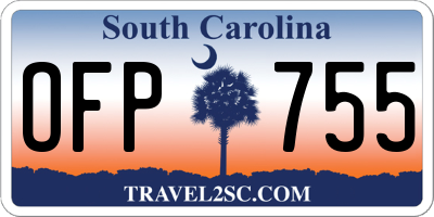 SC license plate OFP755