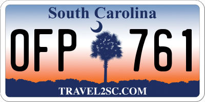 SC license plate OFP761