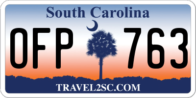 SC license plate OFP763