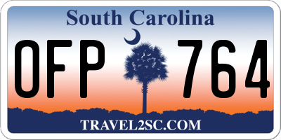 SC license plate OFP764