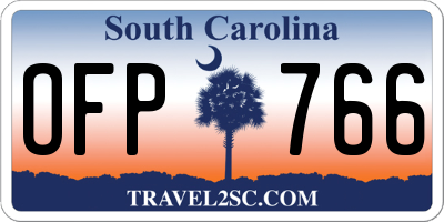 SC license plate OFP766