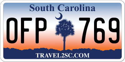 SC license plate OFP769