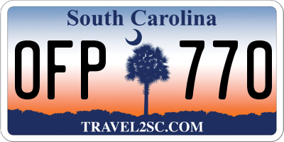 SC license plate OFP770