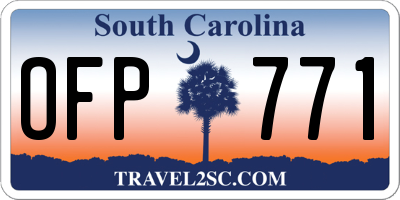 SC license plate OFP771